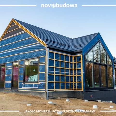 Drewniany dom w technologii szkieletowej - novobudowa