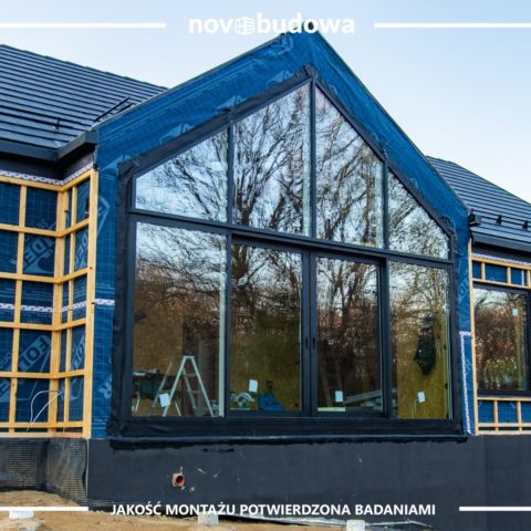 Drewniany dom w technologii szkieletowej - novobudowa