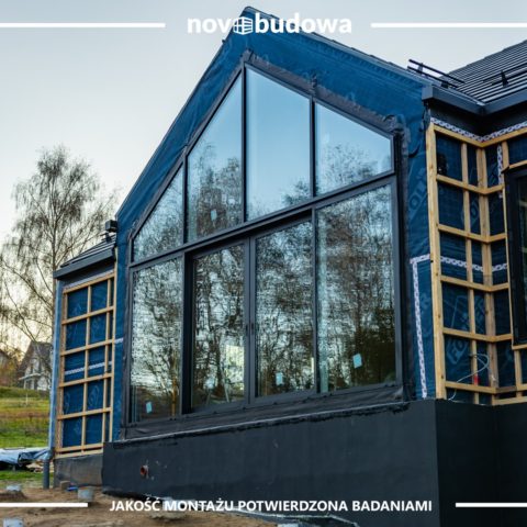 Drewniany dom w technologii szkieletowej - novobudowa