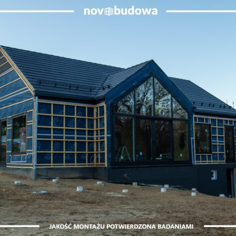 Drewniany dom w technologii szkieletowej