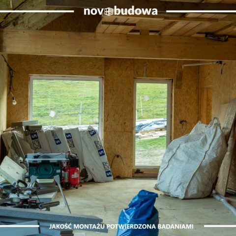 Drewniany dom w technologii szkieletowej