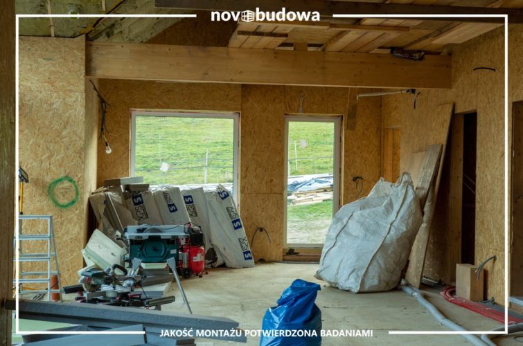 Drewniany dom w technologii szkieletowej