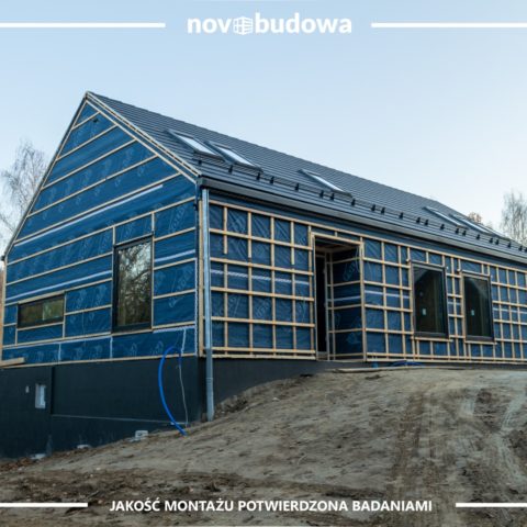 Drewniany dom w technologii szkieletowej