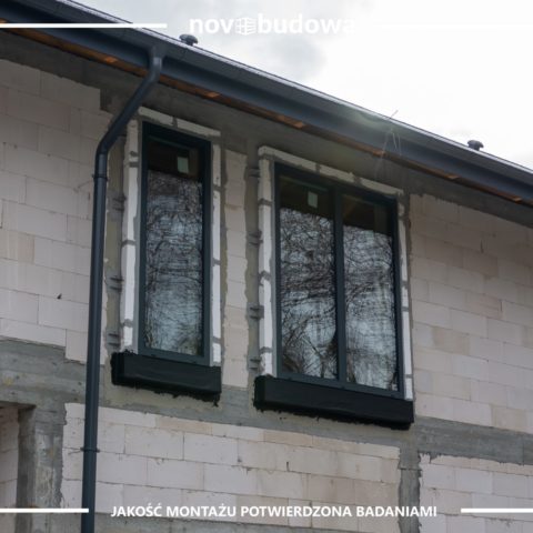 Realizacje Novobudowa: montaż okien na budowie Kłaj