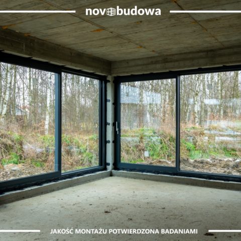 Realizacje Novobudowa: montaż okien na budowie Kłaj
