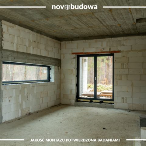 Realizacje Novobudowa: montaż okien na budowie Kłaj