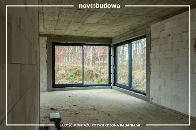 Realizacje Novobudowa: montaż okien na budowie Kłaj