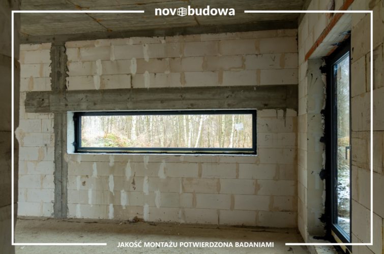 Realizacje Novobudowa: montaż okien na budowie Kłaj