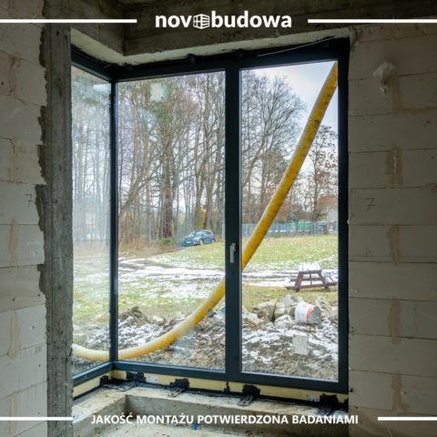 Realizacje Novobudowa: montaż okien na budowie Kłaj