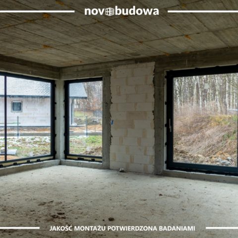 Realizacje Novobudowa: montaż okien na budowie Kłaj