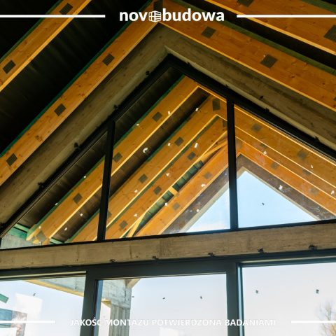 Novobudowa realizacje: Nowoczesna stodoła parterowa z przeszkloną ścianą